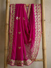Pankhudi Kota Cotton Gota Patti Rani Pink Saree