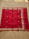 Pankhudi Kota Cotton Gota Patti Bold Red Saree