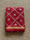 Pankhudi Gota Patti Passion Red Kota Cotton Saree