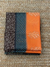 Craft Couture Blockprinted Kota Doria Orange & Black Saree