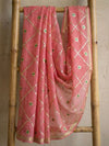Pankhudi Gota Patti Peach Kota Cotton Saree