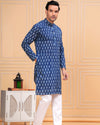 Indiehaat | BlockPrinted Cotton Kurta Pyjama Blue