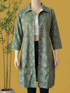 Avaran Roop Pure Cotton Blockprint Winter Jacket Sage Green