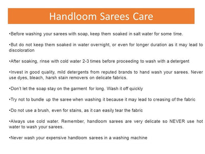 Handloom Care Instructions - Indiehaat