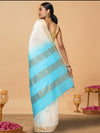 Handloom Kota Silk Poetic Beige & Blue Saree
