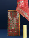 Glimmering Red & Yellow Kota Doria Gota Patti Suit