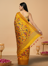 Silkmark Muga Tussar Silk Printed Yellow Saree