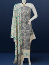 Katan Silk Sparkling Blockprint Gray Suit