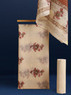 Surreal Kota Doria Brown Blockprinted Suit (Top+Dupatta+Bottom)