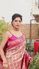 Banarasi Silk Saree Pink & Gold Color with contrast pallu and blouse - IndieHaat