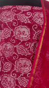 Pure Cotton Kota Doria Suit (Top+Bottom+Dupatta) Crimson Red Color with heavy embroidered Dupatta - IndieHaat