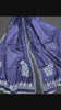 Pure Tussar Silk Dupatta Blue Color Chikankari and Crochet work - IndieHaat