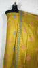 Katan Silk Printed Suit Piece Mustard Yellow with Bottom and Dupatta Handcrafted-Indiehaat