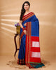 ILKAL Handloom Cotton Silk Saree Navy Blue Color with running blouse - IndieHaat