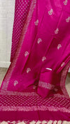 Katan Silk Suits Pink Color Handblock Printed - IndieHaat 