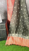 Khadi Silk Suit Reddish Pink Color Shibori Handdyed (Top+Bottom) with Bandhini Dupatta