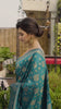 Kashmiri Modal Silk Saree Dark Cyan Blue Color with blouse - IndieHaat