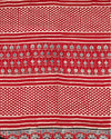 Indiehaat | Ajrakh Blockprint Modal Silk Lagdi Patta Red Saree