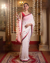 Indiehaat | Mul Cotton Jamdani Weaving White Saree