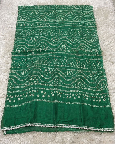 Pankhudi Kacchi Gota Patti Kota Cotton Red Saree