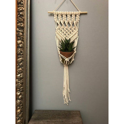 White Plant Hanger-Indiehaat