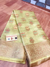 Tussar Moonga Banarasi Silk Saree Green 13% Off - IndieHaat