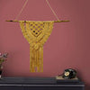 Macrame Yellow Wall  Hanging Show Piece-Indiehaat