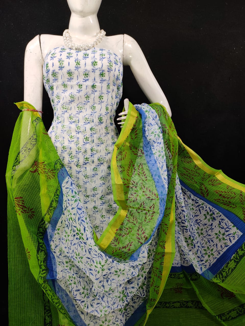 cotton handloom dress materials Pure Handloom Dress Material & Unstitched Suit Sets with Dupatta