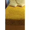 Handcrafted Yellow Aplique Work King Size Double Bed Cover (7.5 Ft X 9 Ft)With 2 Pllow Covers And 2 Cushion Covers-Indiehaat