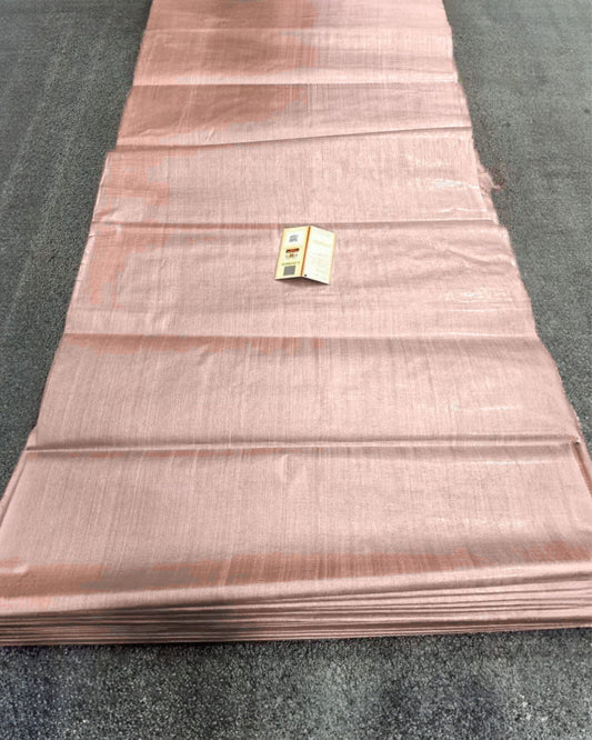 Silkmark Certified Pure Tussar Silk Fabric Dusty Pink Color - IndieHaat