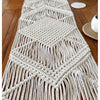 Macrame White Table Bed  Runner-Indiehaat