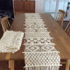 Macrame White Table Bed  Runner-Indiehaat