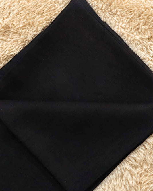 Pure Linen by Linen Fabric Black Color - IndieHaat
