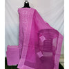 Cotton Applique work Pink Suit with Organdy Dupatta-Indiehaat