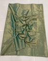 Maheshwari Tissue Silk Saree Olive Gray Color with running blouse - IndieHaat