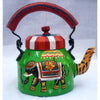 Rajasthani Handpainted Green Metal Kettles-Indiehaat