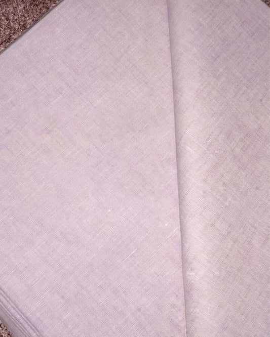 Pure Linen by Linen Fabric Pale Purple Color - IndieHaat