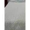 Handcrafted White Aplique Work King Size Double Bed Cover (7.5 Ft X 9 Ft)With 2 Pllow Covers And 2 Cushion Covers-Indiehaat