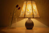 Indiehaat | Bold Flower Kalamkari Handpaited Leather Lamp Shade (11X9 Inch)