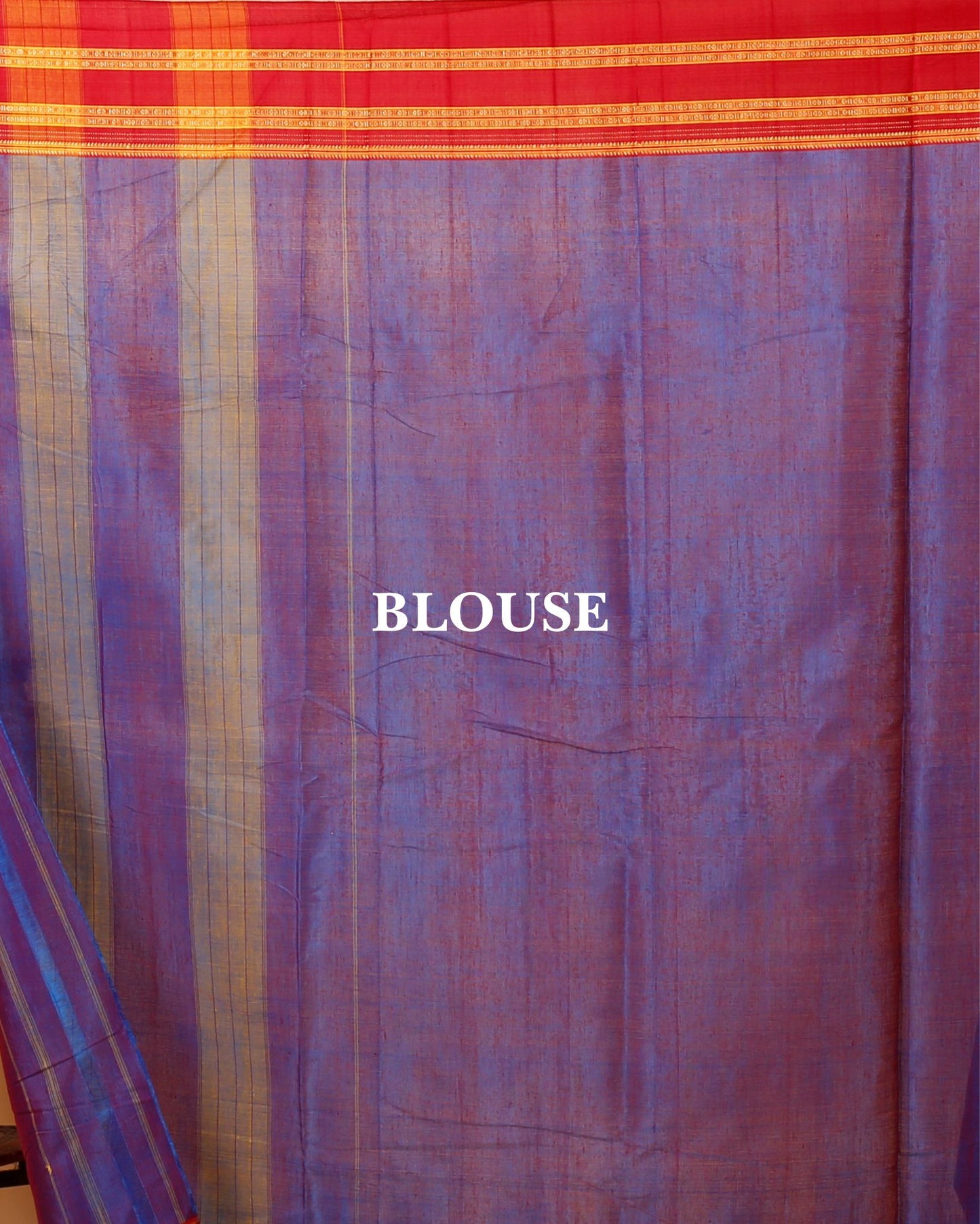 ILKAL Handloom Cotton Silk Saree Faded Purple Color with running blouse - IndieHaat