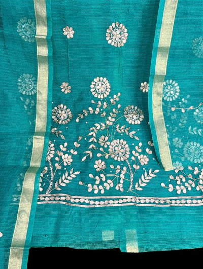 Kota Doria Suit IntricateDesign 13% Off - IndieHaat