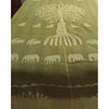 Handcrafted Green Aplique Work King Size Double Bed Cover (7.5 Ft X 9 Ft)With 2 Pllow Covers And 2 Cushion Covers-Indiehaat