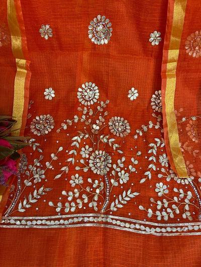 Kota Doria Suit IntricateDesign 13% Off - IndieHaat