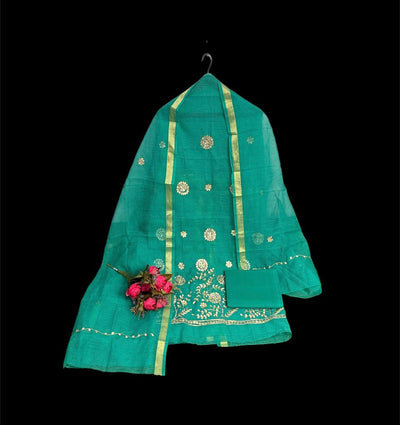 Kota Doria Suit IntricateDesign 13% Off - IndieHaat