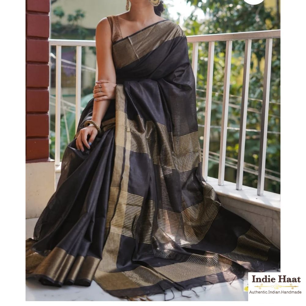 Handloom  Jayashree Silk Saree Violet Colour with Running Blouse