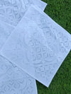 Pure Cotton Applique Work Cushion Covers Pale Cornflower Blue (16X16 Inch)-Indiehaat