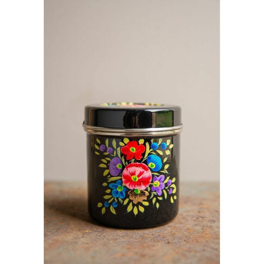Beautifully crafted Rajasthani Handpainted Stainless Steel Containers - Order now at 1399-Indiehaat