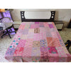 Indiehaat | Khamma Ghani Kambadiya Patch Work Double Bedcover with 2 Pillow Covers
