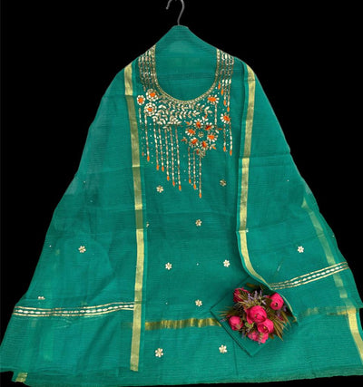 Kota Doria Suit Gota Patti 13% Off - IndieHaat