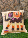 Indiehaat | Khamma Ghani Desert Elephant Patchwork Cotton Cushion Covers